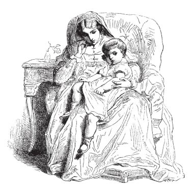 Delaroche gravür onun şaheser, Charles, vintage çizim için bir tabut kapağı kaldırma veya illüstrasyon oyma üzerinde altı yıldan beri Paul Delaroche tarafından.