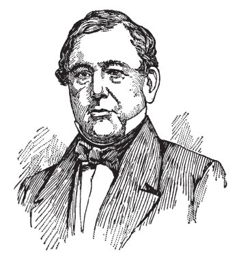 Thomas Corwin, 1794-1865, o bir politikacı Ohio'dan devlet Ohio ve 20 Hazine Bakanı, vintage çizgi çizme veya oyma illüstrasyon 15 Valisi oldu