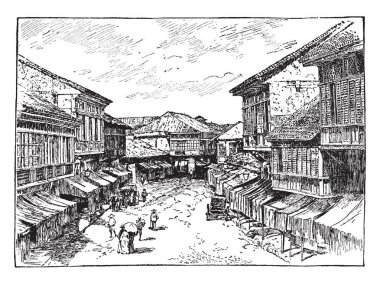 Manila şehirde ortada bir 