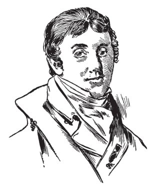 Nicholas, 1758-1833, o bir Amerikan devrimci asker, vintage çizgi çizme veya oyma illüstrasyon balıktı