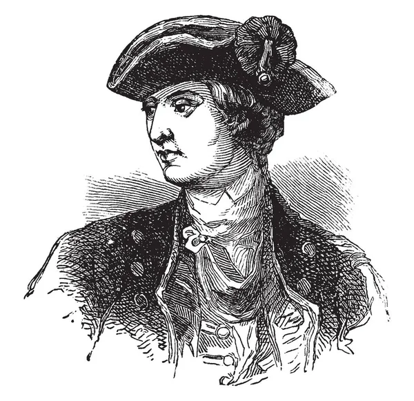 Дэвид Вустер 1710 1777 Американский Генерал Участвовавший Французской Индийской Войнах — стоковый вектор