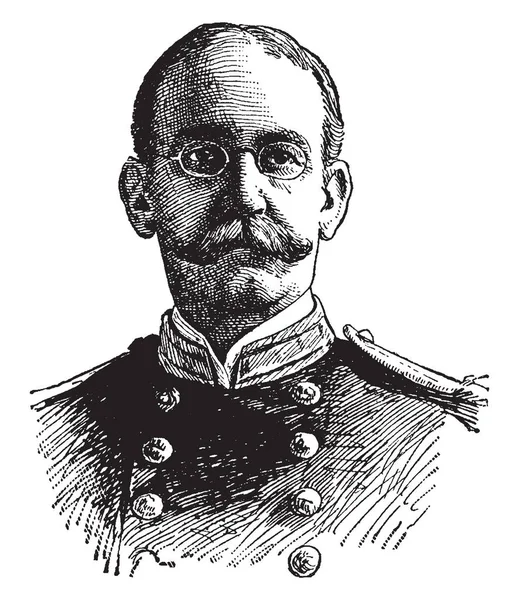 Charles Dwight Sigsbee 1845 1923 Fue Contralmirante Marina Los Estados — Archivo Imágenes Vectoriales