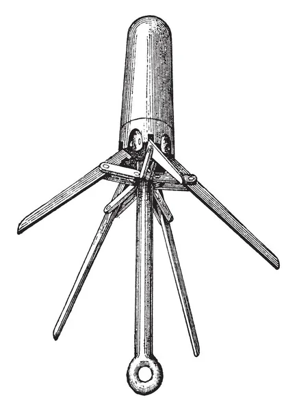 Open Grapple Shot Una Garra Como Proyectil Disparado Desde Una — Archivo Imágenes Vectoriales