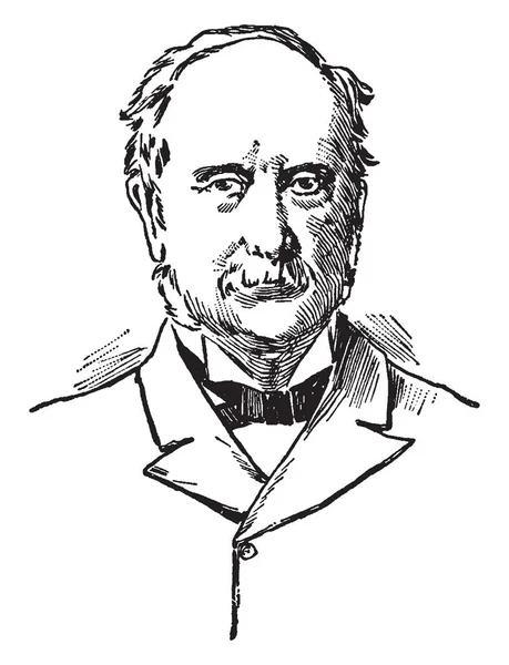 David Dudley Field 1805 1894 Fue Abogado Reformador Ley Estadounidense — Vector de stock