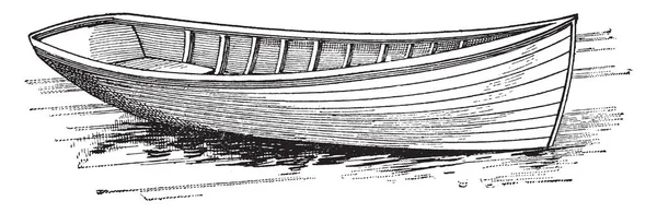 Canoa Barco Ligero Estrecho Típicamente Apuntado Ambos Extremos Abierto Parte — Archivo Imágenes Vectoriales