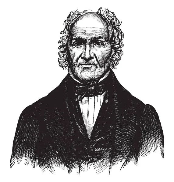 Jeremiah, 1824-1912, o bir Amerikan Deniz Kaptan, vintage çizgi çizme veya oyma illüstrasyon Holmes'dan