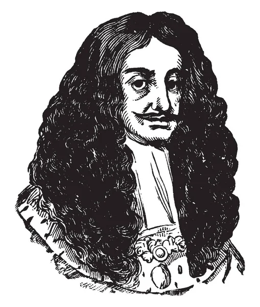 Károly 1630 1685 Volt Király Anglia Írország 1660 1685 King — Stock Vector
