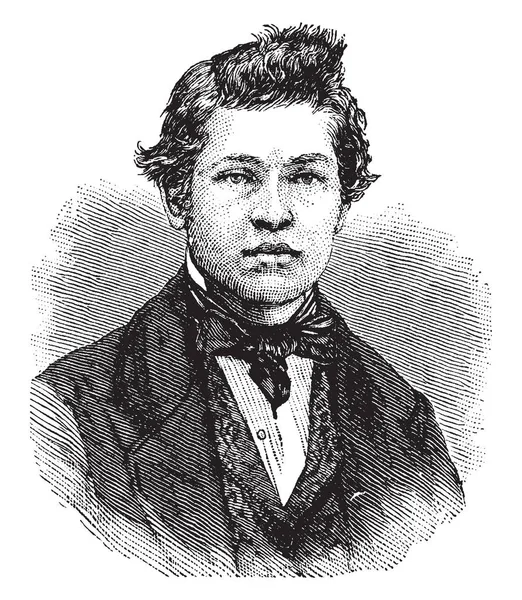 제임스 1881 1831 그리고에서 오하이오 빈티지 그리기 조각에서 회원의 대통령 — 스톡 벡터