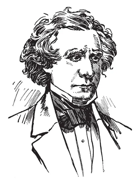 James Gordon Bennett, 1795-1872, kurucusu, editör ve yayıncı New York Herald ve Amerikan gazeteleri, vintage çizgi çizme veya oyma illüstrasyon tarihinin önemli bir rakam olduğunu