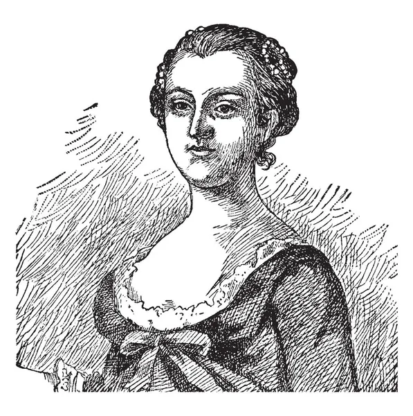 Martha Custis Washington, 1731-1802, 1 ilk Amerika Birleşik Devletleri, vintage çizgi çizme veya oyma illüstrasyon kadındı