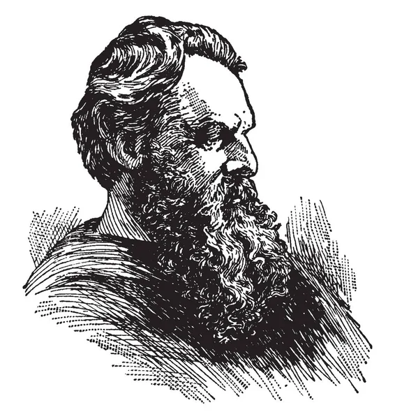 James Thomas Fields, 1817-1881, o bir Amerikalı yayıncı, editör ve şair, vintage çizgi çizme veya oyma illüstrasyon yapıldı.