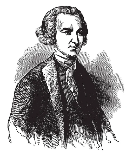 John Dickinson, 1732-1808, o Philadelphia, Pennsylvania ve Wilmington, Delaware, Amerika Birleşik Devletleri, vintage çizgi çizme veya oyma illüstrasyon kurucu babası politikacı ve avukat yapıldı.