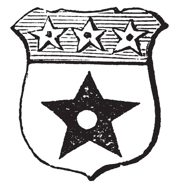 Mulllet deldi bir şef azure, çizim veya şekil oyma vintage çizgi üzerinde.