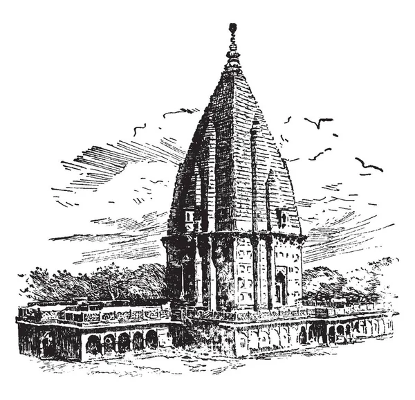 Sumaree Temple Está Benares India Deidad Hindú Durga Diosa Protección — Archivo Imágenes Vectoriales