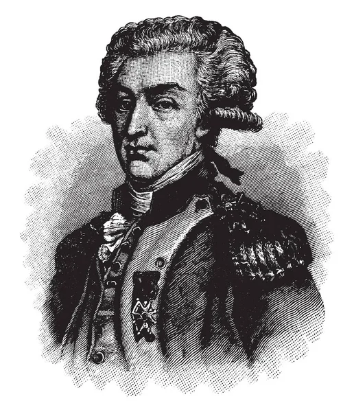 Lafayette 1777 1757 1834 Fue Aristócrata Francés General Que Luchó — Archivo Imágenes Vectoriales