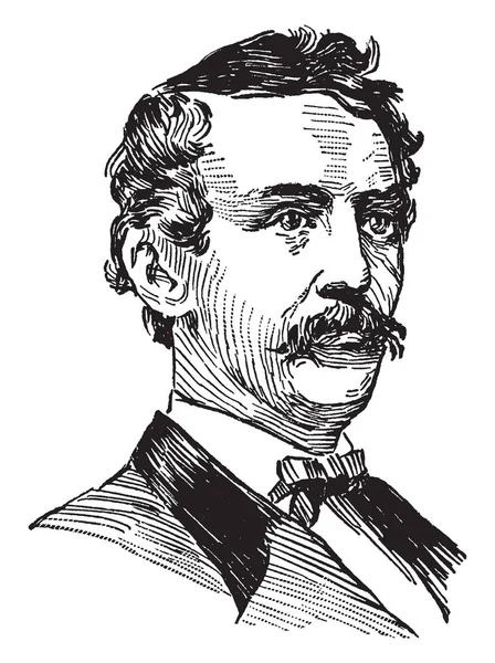 John Wilkes Booth, 1838-1865, ABD'li aktör ve Başkan Abraham Lincoln Washington, vintage çizgi çizme veya oyma illüstrasyon Ford Tiyatrosu'nda öldüren katil olduğunu
