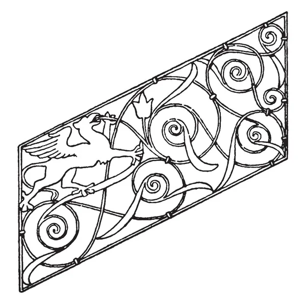 Balaustrade Staircase Panel Diseño Del Siglo Xvi Encuentra Frankfort Dibujo — Archivo Imágenes Vectoriales
