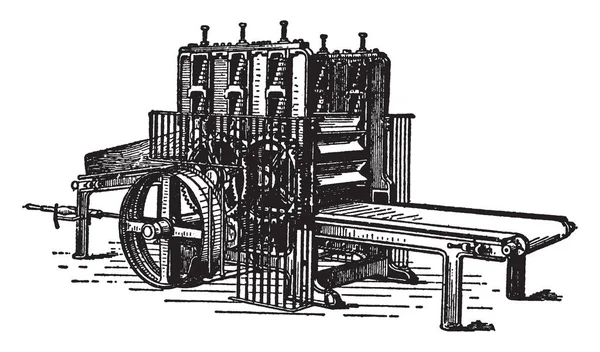 Esta Ilustração Representa Função Abridor Juta Desenho Linha Vintage Gravura —  Vetores de Stock