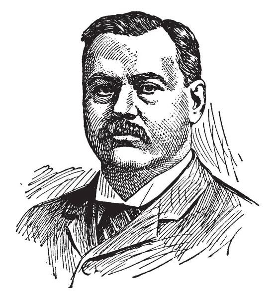 Louis Honore Frechette 1839 1908 Fue Poeta Canadiense Político Dramaturgo — Archivo Imágenes Vectoriales