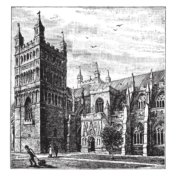 Exeter Katedrali yaratıcılık, beceri ve özveri bir kanıtıdır. Exeter, Katedrali'nde kurucu Saint Peter için adanmış ve bina yeni bir katedral, vintage çizgi çizme veya oyma illüstrasyon için katalizör oldu.