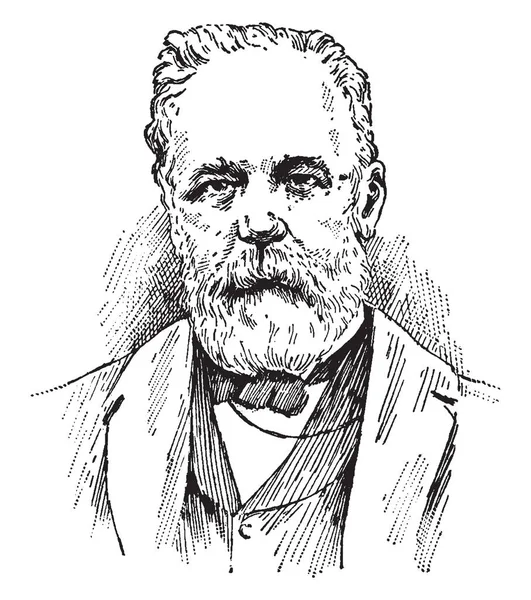 Amiral Pascual Cervera y Topete, 1839-1909, o önemli bir İspanyol deniz subayı sıralamasına Amiral, vintage çizgi çizme veya oyma illüstrasyon yapıldı.