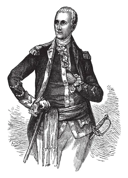 General Lafayette 1757 1834 Foi Aristocrata General Francês Que Lutou —  Vetores de Stock