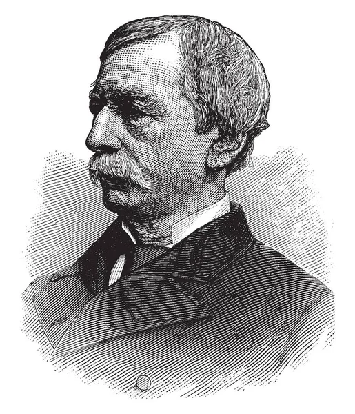 Fernando Wood 1812 1881 Fue Político Estadounidense Del Partido Democrático — Vector de stock