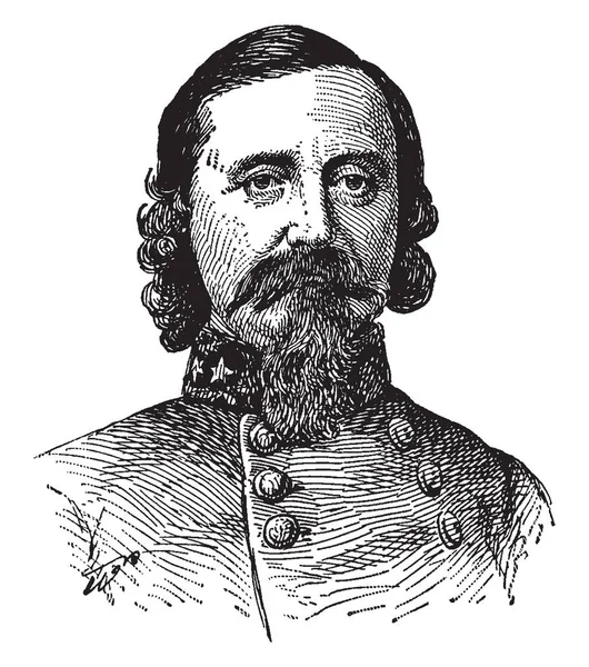 George Edward Pickett 1825 1875 Fue Oficial Del Ejército Los — Vector de stock