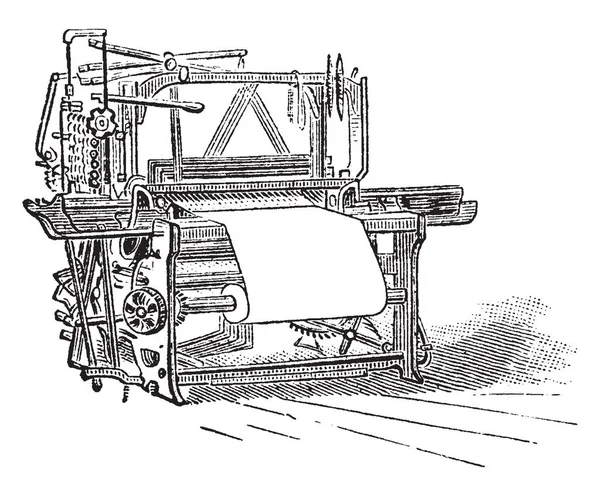 Cette Illustration Représente Loom Les Métiers Tisser Industriels Peuvent Tisser — Image vectorielle