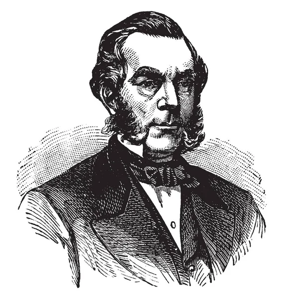 Edwin Dennison Morgan 1811 1883 Ventunesimo Governatore New York Dal — Vettoriale Stock