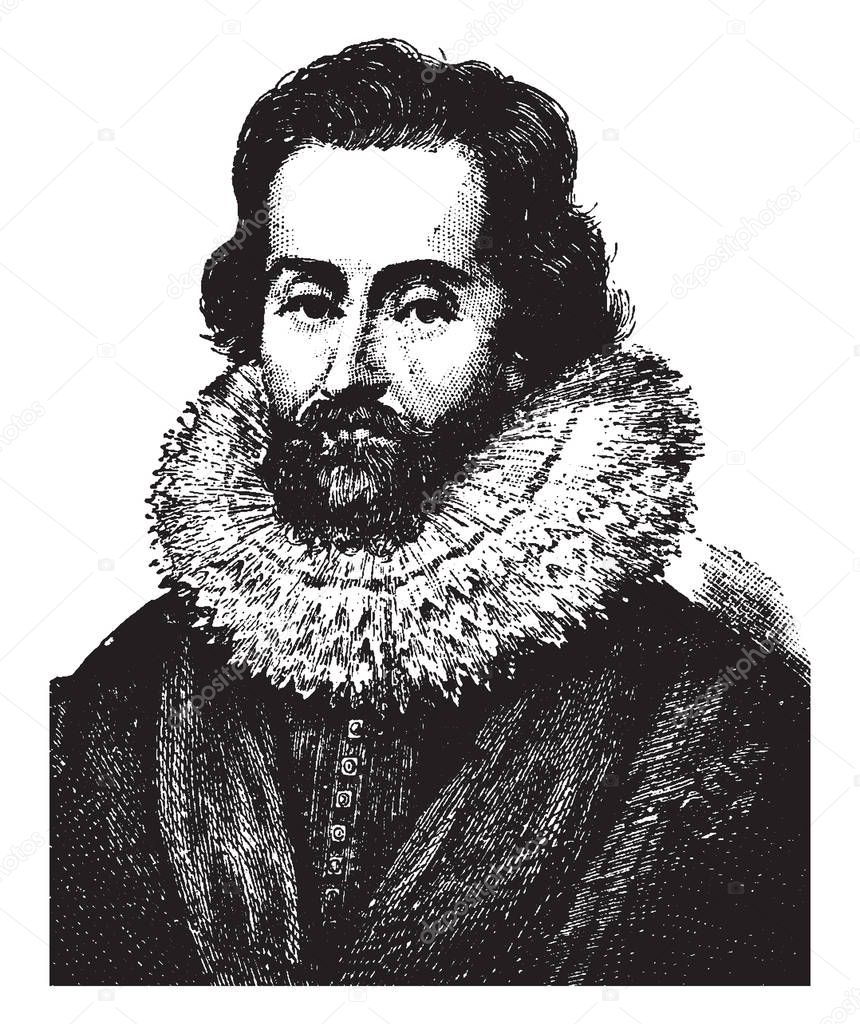 Jacobo el Primero, 15661625, fue el rey de Escocia, dibujo de líneas