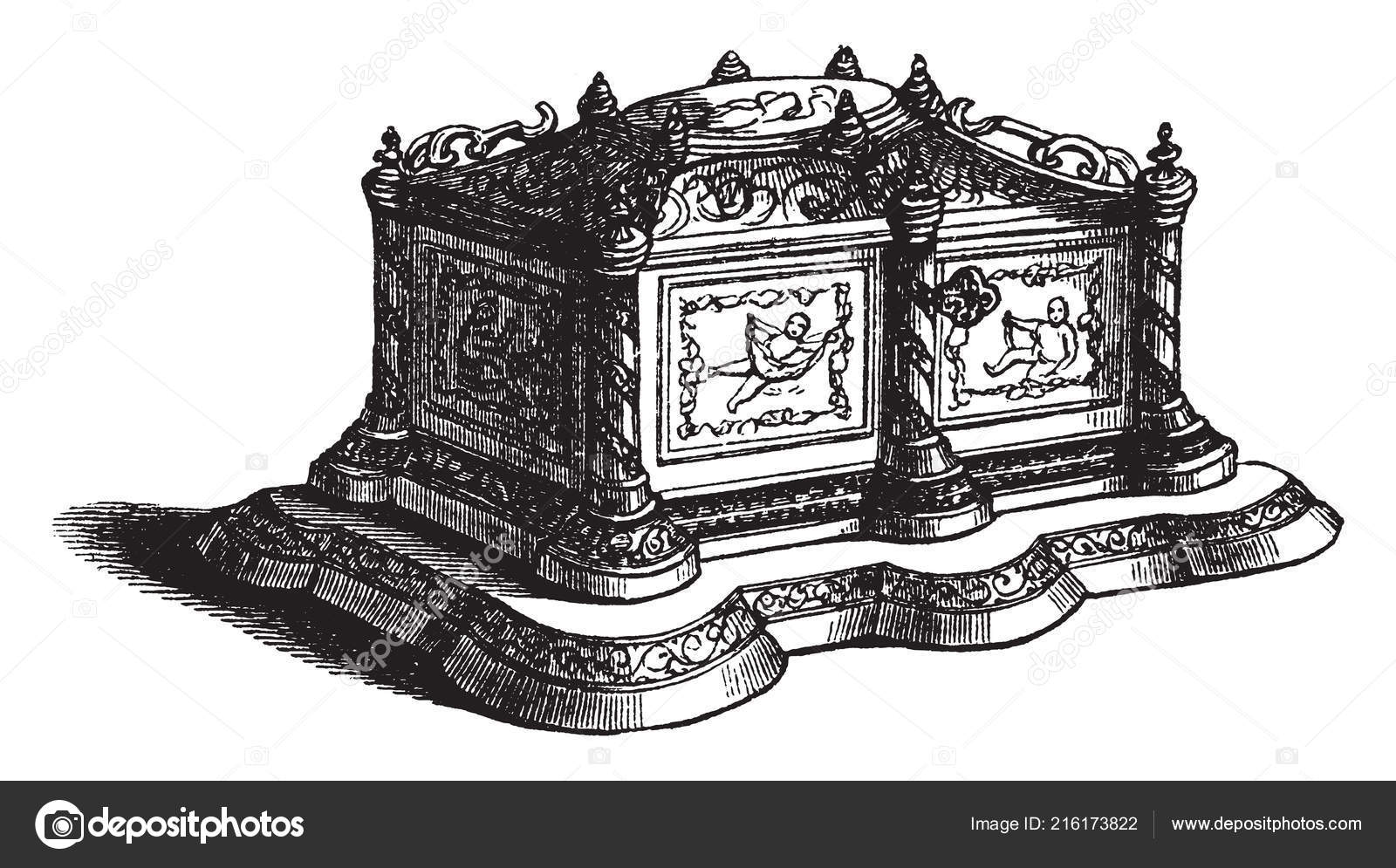 Caixão Adornada Com Malaquita Pedras Preciosas Desenho Linha Vintage  Gravura Vetor de ©Morphart 216173822, image size:1600x995