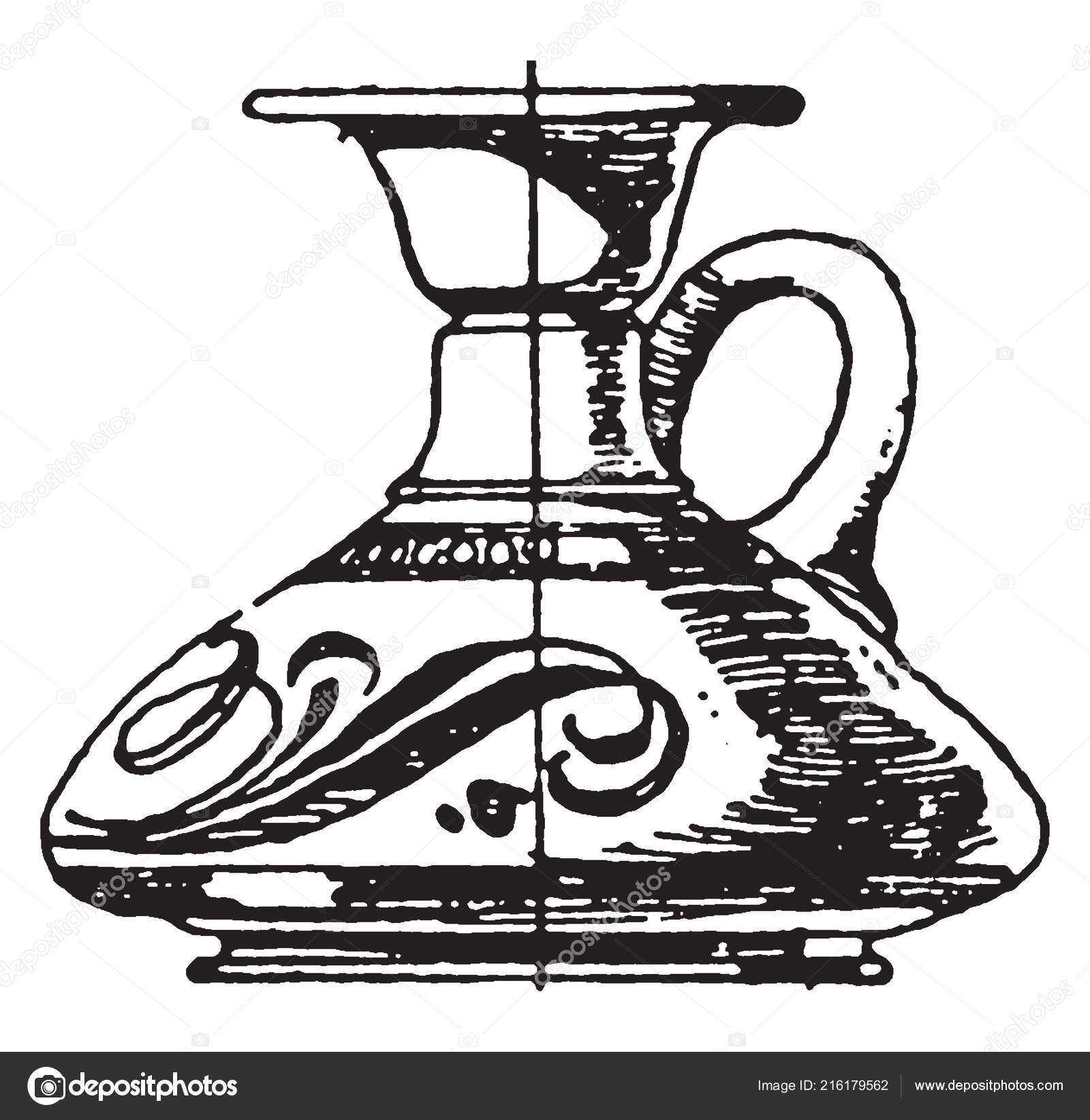 Greek Lekythos Has Cylindrical Form Long Neck Its Type Greek