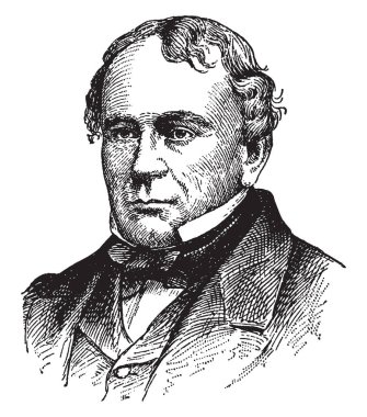 Francis Lieber, 1800-1872, o bir Alman-Amerikan hukukçu, jimnastikçi ve politik filozof, vintage çizgi çizme veya oyma illüstrasyon oldu
