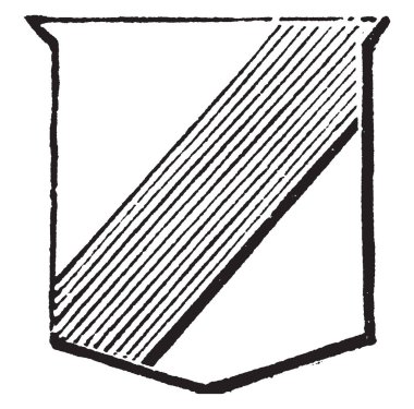 Bend Sinister, vintage çizgi çizme veya oyma illüstrasyon Arapçadaki kenarındaki..