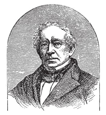 Edward Everett, 1794-1865, ABD'li politikacı, papaz, eğitimci, hatip, Senatör, Massachusetts, 15 Valisi ve Amerika Birleşik Devletleri Dışişleri Bakanı, vintage çizgi çizme veya oyma illüstrasyon biriydi