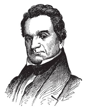 Edward Livingston, 1764-1836, o bir Amerikan hukukçu ve devlet adamı, vintage çizgi çizme veya oyma illüstrasyon yapıldı.