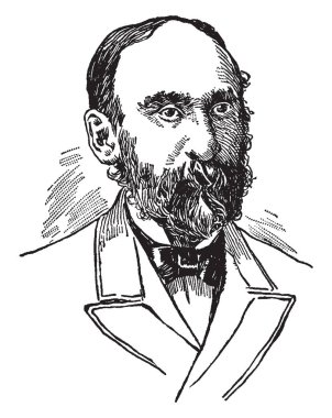 Dingley Nelson, 1832-1899, o bir gazeteci, politikacı ABD devlet Maine ve Maine, vintage çizgi çizme veya oyma illüstrasyon Valisi yapıldı.