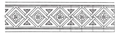 Modern sınır karıştırma grup olarak bir dikdörtgen tasarım, vintage çizgi çizme veya oyma yinelemek için Interlace yeni tasarım.