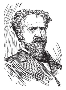 Roscoe Conkling, 1829-1888, o bir politikacı, ABD evi temsilcisi ve New York, Cumhuriyetçi parti ve Belediye Başkanı Utica, vintage çizgi çizme veya oyma illüstrasyon kuvvetli hizip lideri Eyaleti senatörü oldu