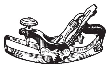 Bu şekilde düz veya ahşap bir gerçek uçak, vintage çizgi çizme veya oyma illüstrasyon azaltmak için kullanılan dairesel uçak temsil eder..