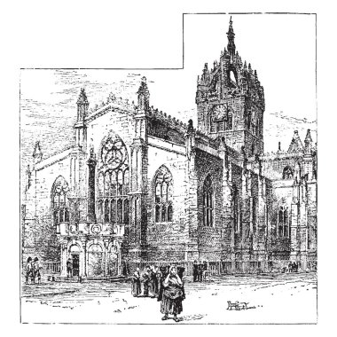 Canterbury, İngiltere'de biraz şehir merkezinde şehir merkezine, St Martin Kilisesi İngiltere'de, en eski parish Kilisesi sürekli, vintage çizgi çizme veya oyma illüstrasyon kurulan ilk kilisesidir.