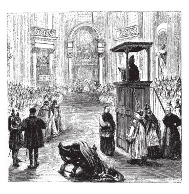 Bu resim okuma kararname üzerinde 18 Temmuz, vintage çizgi çizme veya oyma illüstrasyon temsil eder..