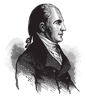 Aaron Burr, 1756-1836, o ABD'li siyasetçi, Birleşik Devletlere 1801 den 1805, Başsavcı ve New York Eyaleti, vintage çizgi çizme veya oyma illüstrasyon Eyaleti senatörü üçüncü başkanı oldu