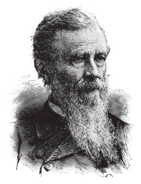 John Lorimer Worden, 1818-1897, Amerika Birleşik Devletleri Deniz Kuvvetleri subay Amerikan İç Savaşı, vintage çizgi çizme veya oyma illüstrasyon biriydi