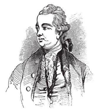 Edward Gibbon, 1737-1794, o bir İngiliz tarihçi ve milletvekili, çalışmaları, tarihi Gerileyiş ve çöküş Roma İmparatorluğu, vintage çizgi çizme veya oyma illüstrasyon serisinin ünlü yapıldı.