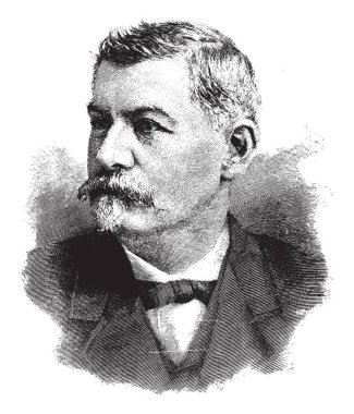 Tümgeneral George B. Mcclellan, 1826-1885, o bir Amerikan askerinin, inşaat mühendisi, politikacı ve New Jersey, vintage çizgi çizme veya oyma illüstrasyon Valisi yapıldı.
