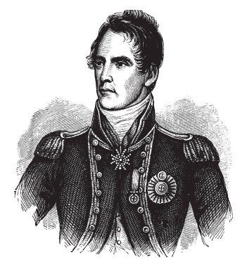 Efendim James Lucas Yeo, 1782-1818, o bir İngiliz donanma komutanı, vintage çizgi çizme veya oyma illüstrasyon yapıldı.