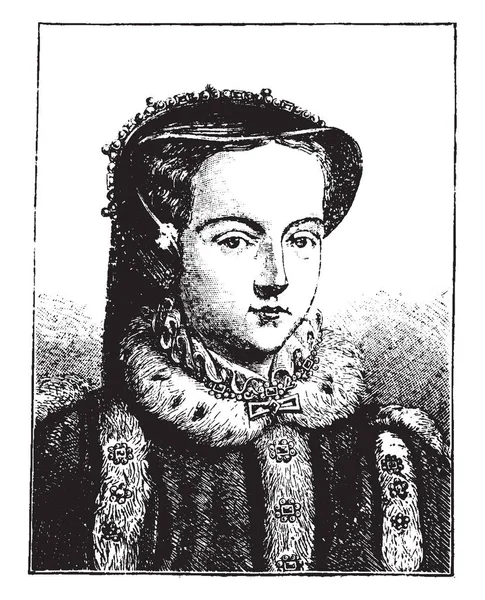 Reine Mary Tudor 1516 1558 Elle Était Reine Angleterre Irlande — Image vectorielle