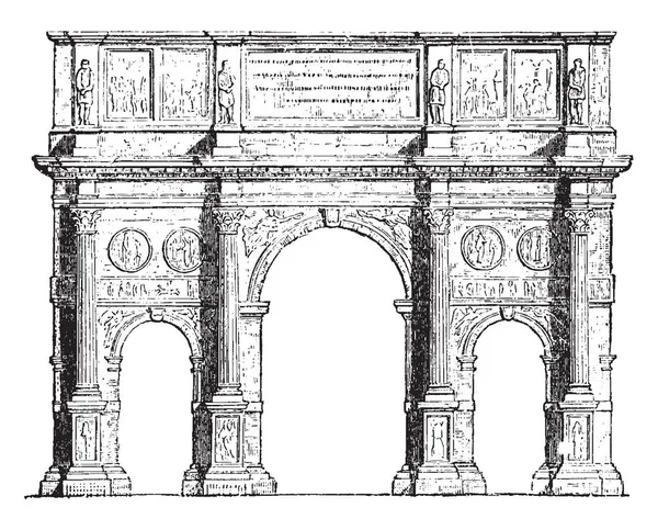 Arc Constantin Arcs Triomphe Une Classe Part Parmi Les Monuments — Image vectorielle